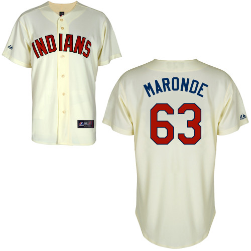 Nick Maronde #63 mlb Jersey-Cleveland Indians Women's Authentic Alternate 2 White Cool Base Baseball Jersey